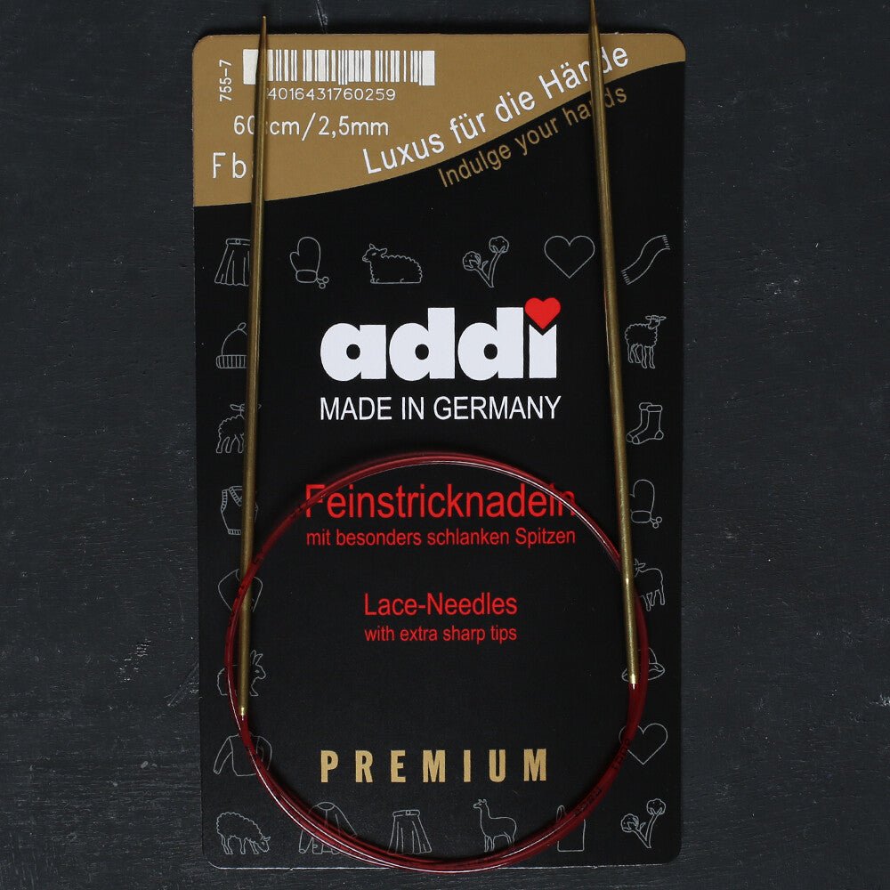 Addi 2,5mm 60cm Klasik Misinalı Dantel Şişi - 755-7 - Hobium